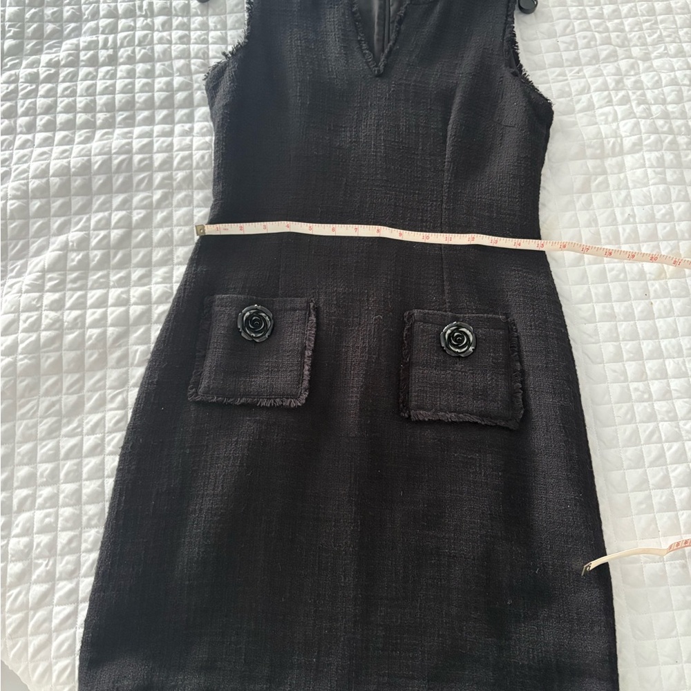 Karl Lagerfeld black tweed Dress V-neck Sleeveless matching jacket in my closet